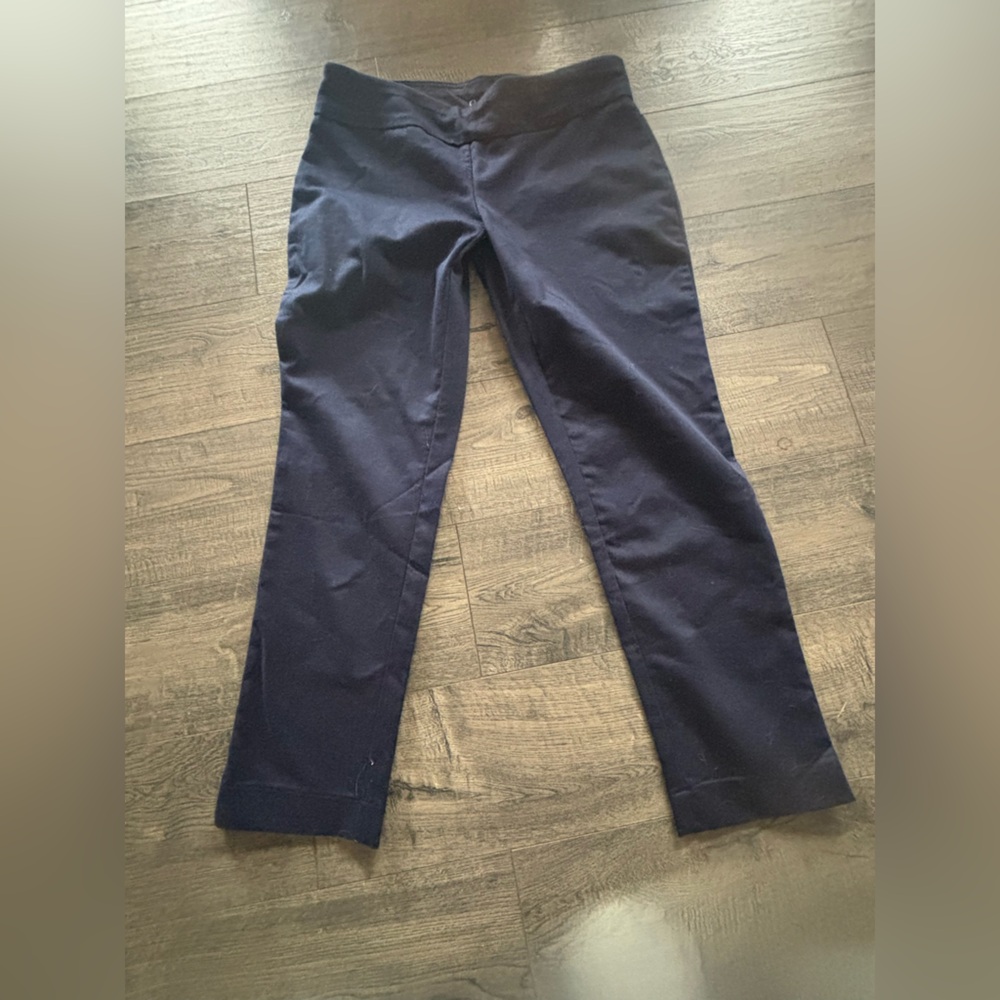 Croft & Barrow The Effortless Stretch Pants Women’s pull on 4R navy blue